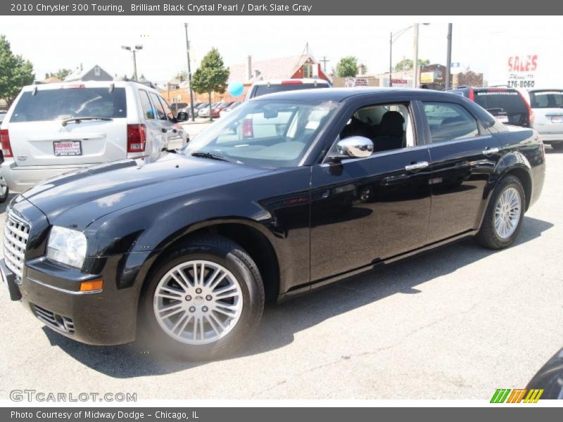 Brilliant Black Crystal Pearl / Dark Slate Gray 2010 Chrysler 300 Touring