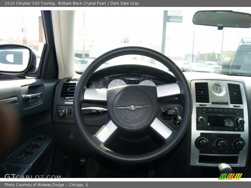 Brilliant Black Crystal Pearl / Dark Slate Gray 2010 Chrysler 300 Touring
