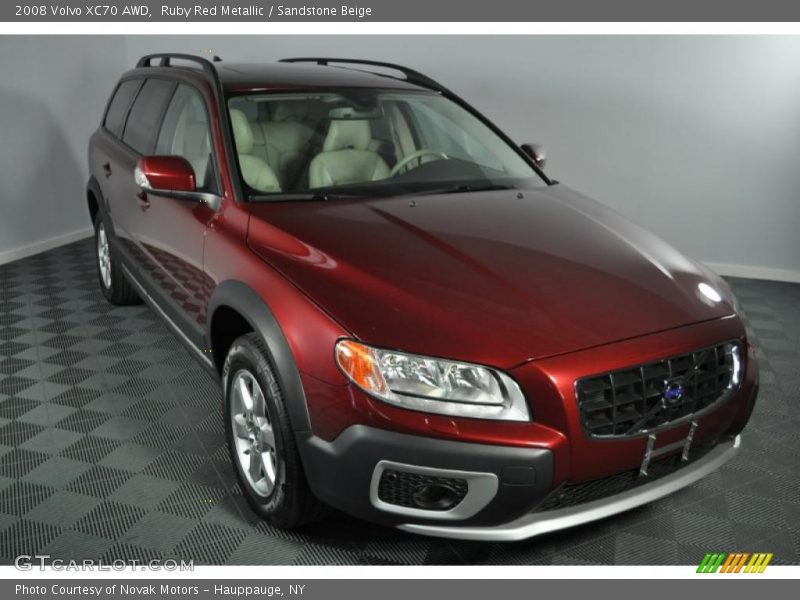 Ruby Red Metallic / Sandstone Beige 2008 Volvo XC70 AWD