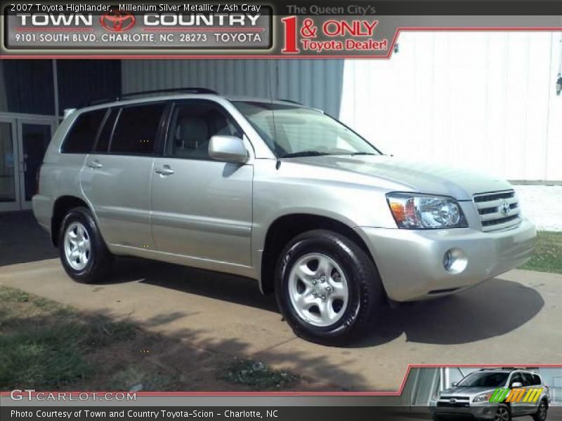 Millenium Silver Metallic / Ash Gray 2007 Toyota Highlander