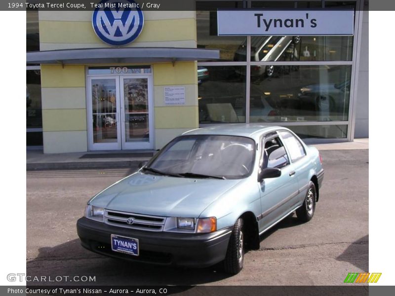 Teal Mist Metallic / Gray 1994 Toyota Tercel Coupe