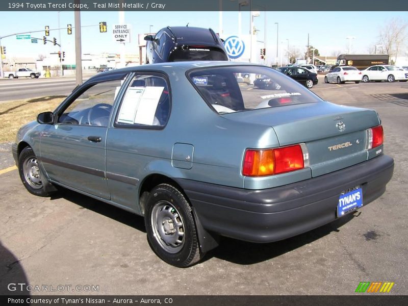 Teal Mist Metallic / Gray 1994 Toyota Tercel Coupe