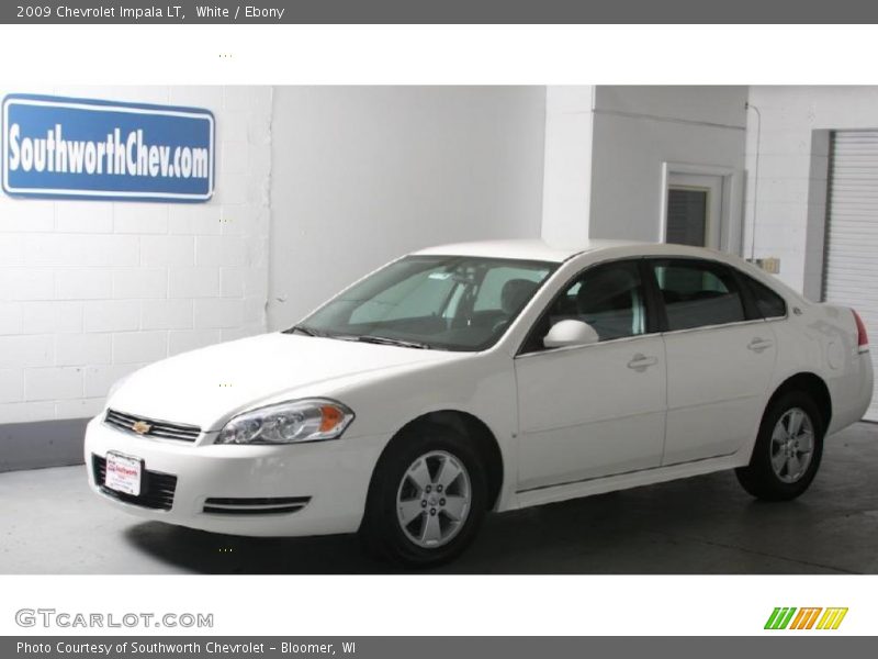 White / Ebony 2009 Chevrolet Impala LT