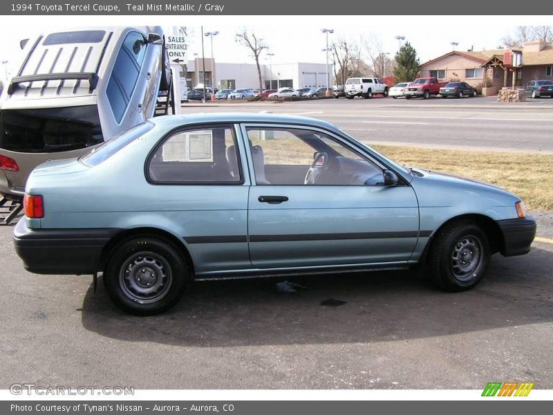 Teal Mist Metallic / Gray 1994 Toyota Tercel Coupe