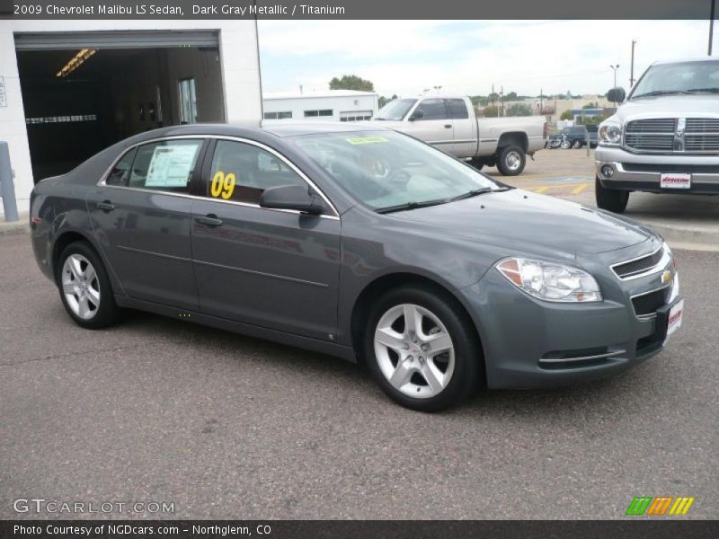 Dark Gray Metallic / Titanium 2009 Chevrolet Malibu LS Sedan