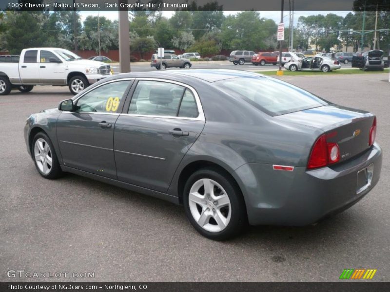 Dark Gray Metallic / Titanium 2009 Chevrolet Malibu LS Sedan