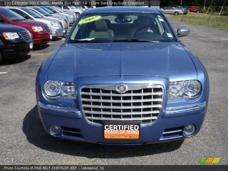 Marine Blue Pearlcoat / Dark Slate Gray/Light Graystone 2007 Chrysler 300 C HEMI