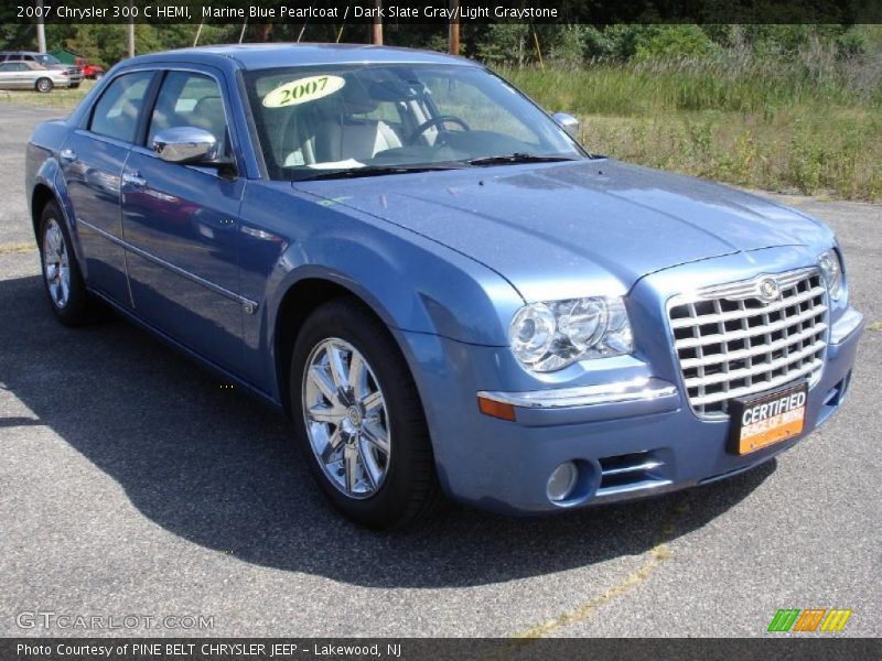 Marine Blue Pearlcoat / Dark Slate Gray/Light Graystone 2007 Chrysler 300 C HEMI