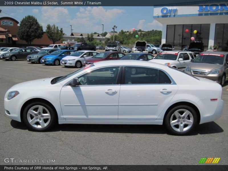 Summit White / Titanium 2009 Chevrolet Malibu LS Sedan