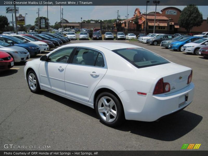 Summit White / Titanium 2009 Chevrolet Malibu LS Sedan