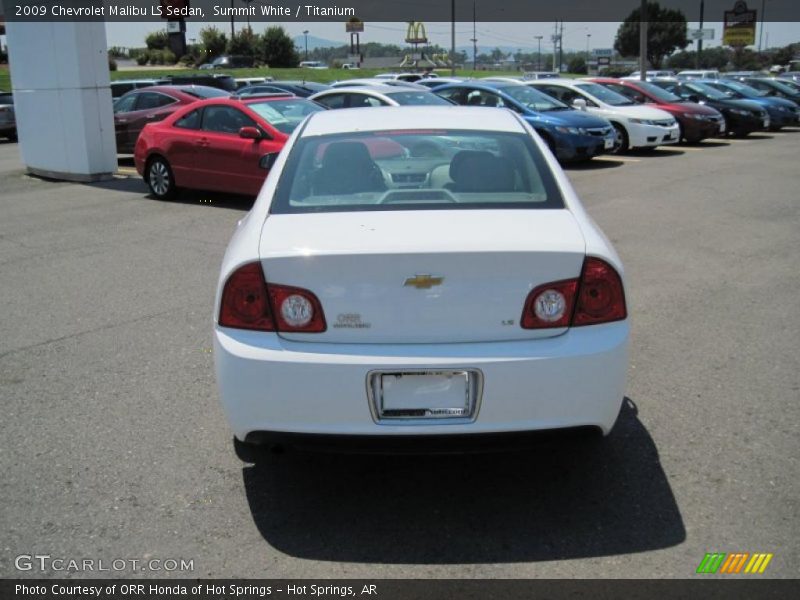 Summit White / Titanium 2009 Chevrolet Malibu LS Sedan