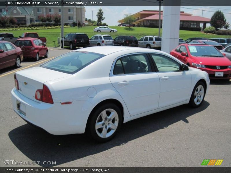 Summit White / Titanium 2009 Chevrolet Malibu LS Sedan