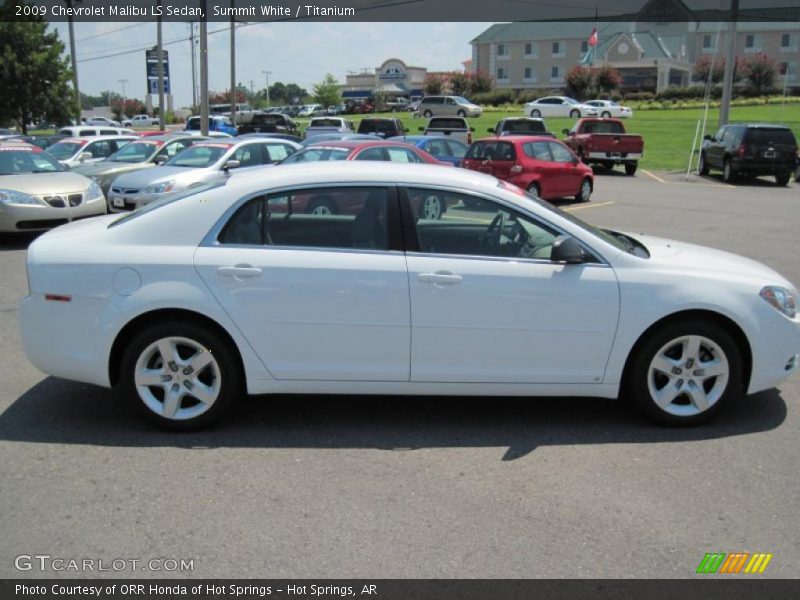 Summit White / Titanium 2009 Chevrolet Malibu LS Sedan