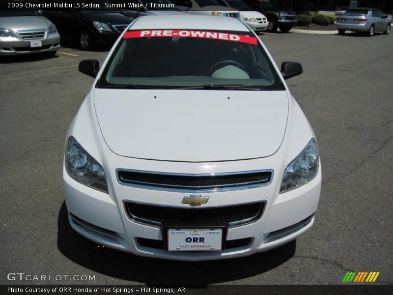 Summit White / Titanium 2009 Chevrolet Malibu LS Sedan