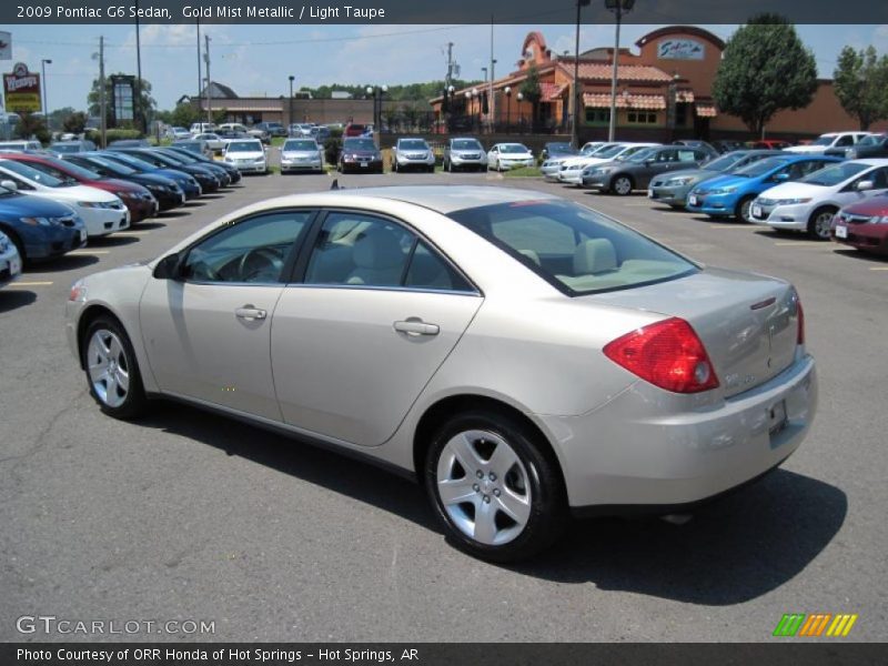 Gold Mist Metallic / Light Taupe 2009 Pontiac G6 Sedan