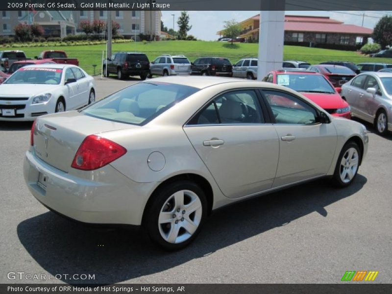 Gold Mist Metallic / Light Taupe 2009 Pontiac G6 Sedan