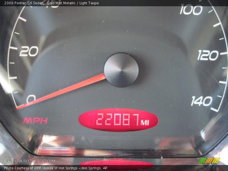 Gold Mist Metallic / Light Taupe 2009 Pontiac G6 Sedan