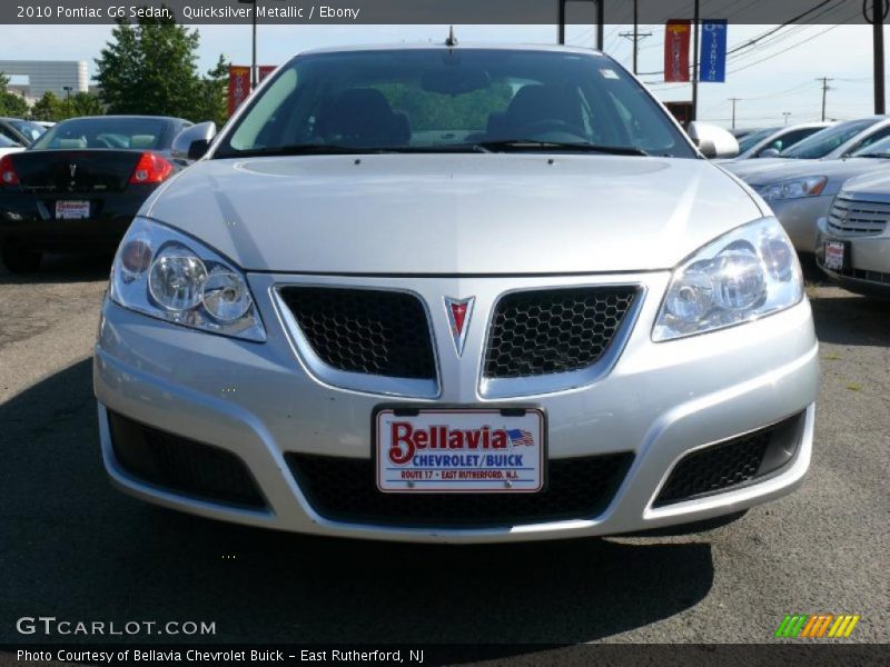 Quicksilver Metallic / Ebony 2010 Pontiac G6 Sedan