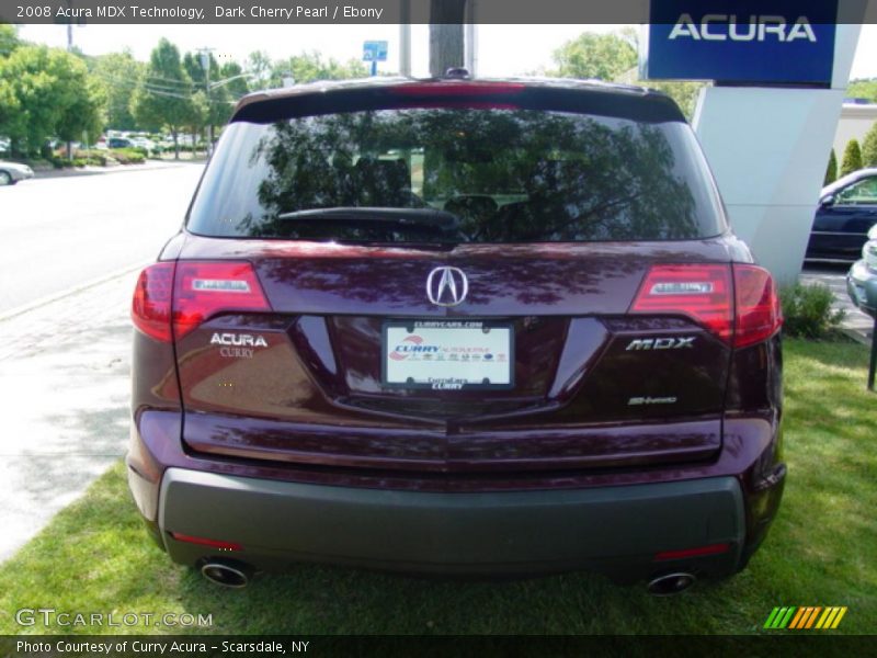 Dark Cherry Pearl / Ebony 2008 Acura MDX Technology