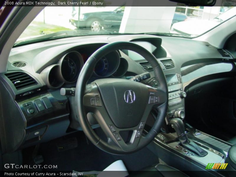 Dark Cherry Pearl / Ebony 2008 Acura MDX Technology
