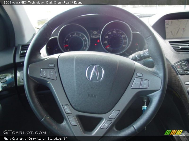 Dark Cherry Pearl / Ebony 2008 Acura MDX Technology