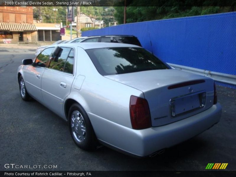Sterling Silver / Black 2003 Cadillac DeVille Sedan