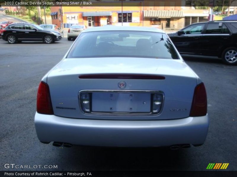 Sterling Silver / Black 2003 Cadillac DeVille Sedan