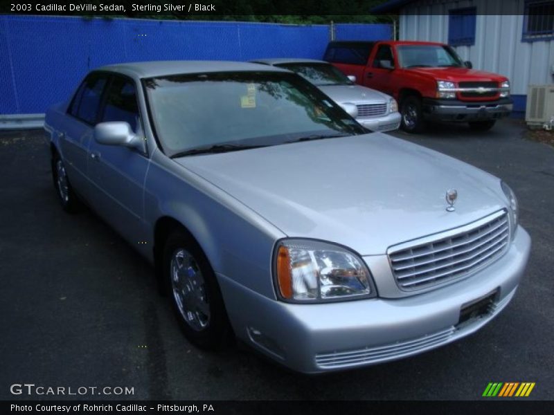 Sterling Silver / Black 2003 Cadillac DeVille Sedan