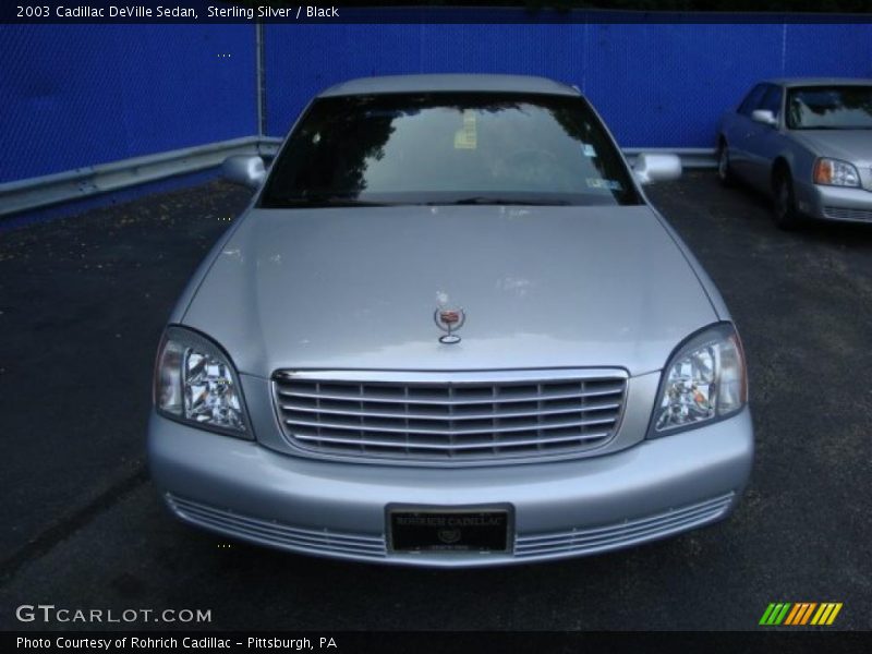 Sterling Silver / Black 2003 Cadillac DeVille Sedan