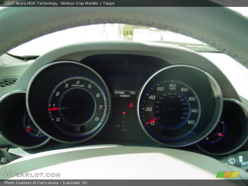 Nimbus Gray Metallic / Taupe 2007 Acura MDX Technology