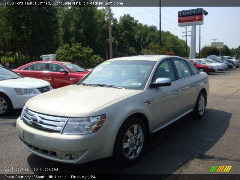 Light Sage Metallic / Medium Light Stone 2008 Ford Taurus Limited
