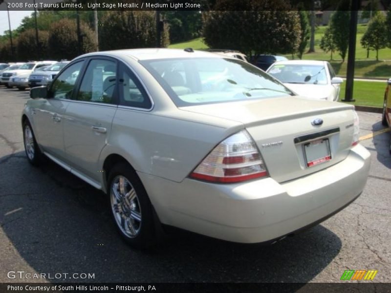 Light Sage Metallic / Medium Light Stone 2008 Ford Taurus Limited