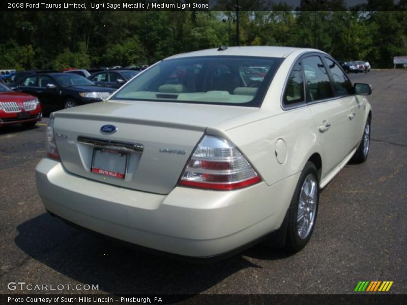 Light Sage Metallic / Medium Light Stone 2008 Ford Taurus Limited