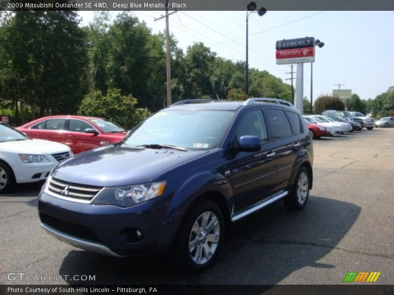 Deep Blue Metallic / Black 2009 Mitsubishi Outlander SE 4WD
