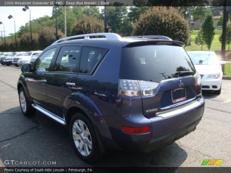 Deep Blue Metallic / Black 2009 Mitsubishi Outlander SE 4WD