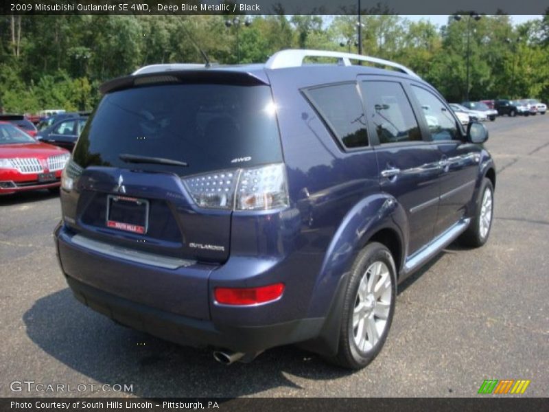 Deep Blue Metallic / Black 2009 Mitsubishi Outlander SE 4WD