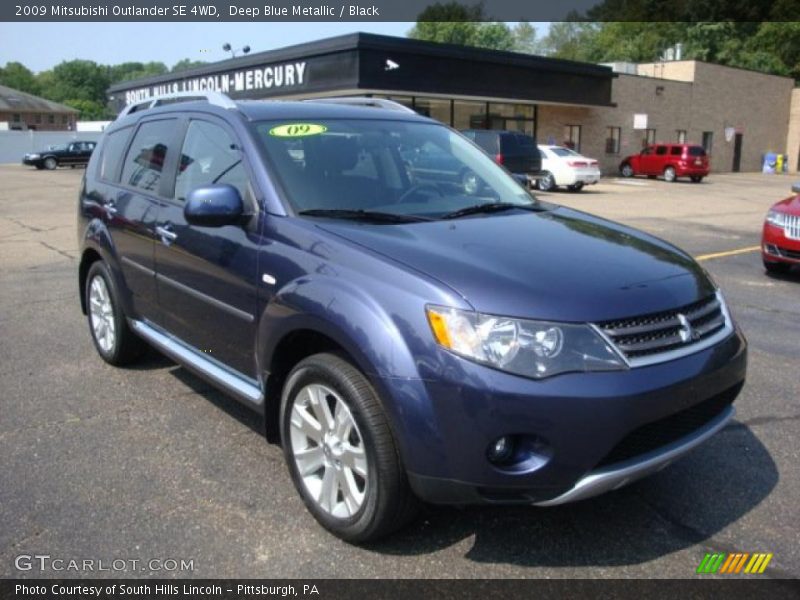Deep Blue Metallic / Black 2009 Mitsubishi Outlander SE 4WD