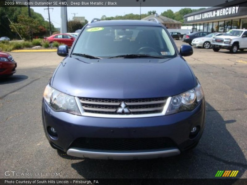 Deep Blue Metallic / Black 2009 Mitsubishi Outlander SE 4WD