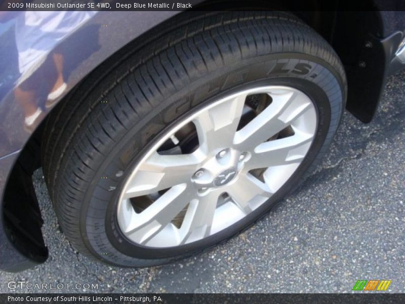 Deep Blue Metallic / Black 2009 Mitsubishi Outlander SE 4WD