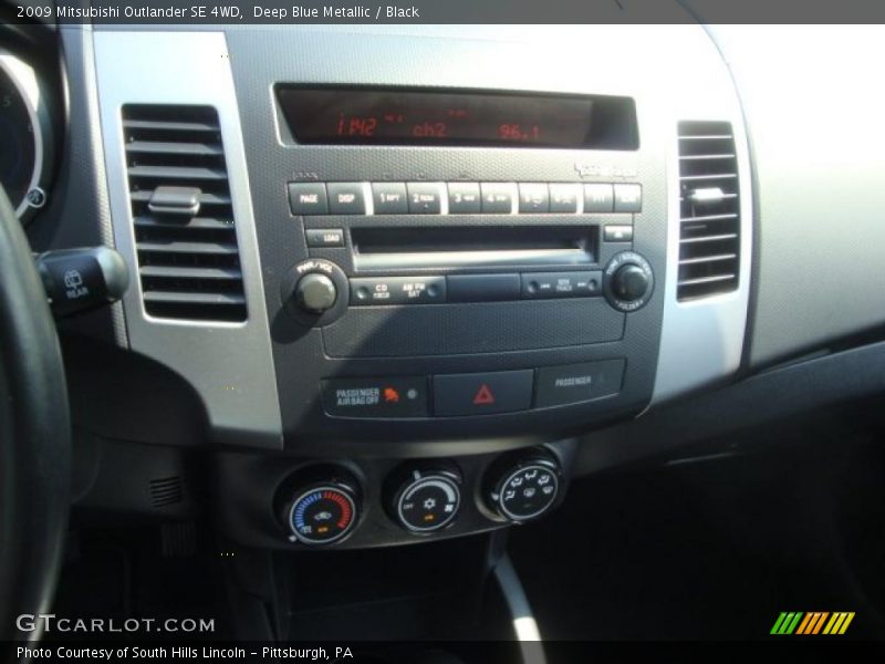 Deep Blue Metallic / Black 2009 Mitsubishi Outlander SE 4WD