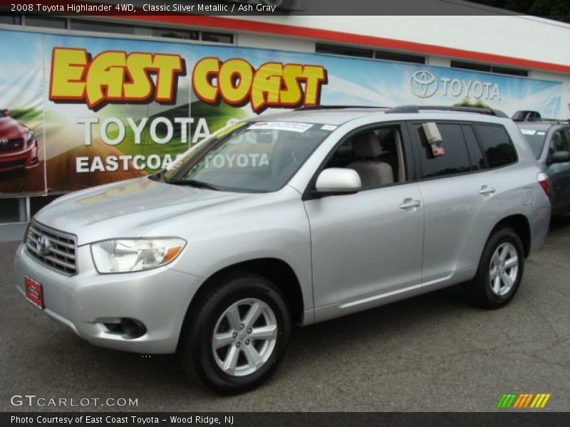 Classic Silver Metallic / Ash Gray 2008 Toyota Highlander 4WD