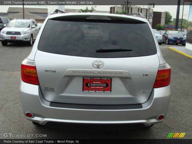 Classic Silver Metallic / Ash Gray 2008 Toyota Highlander 4WD