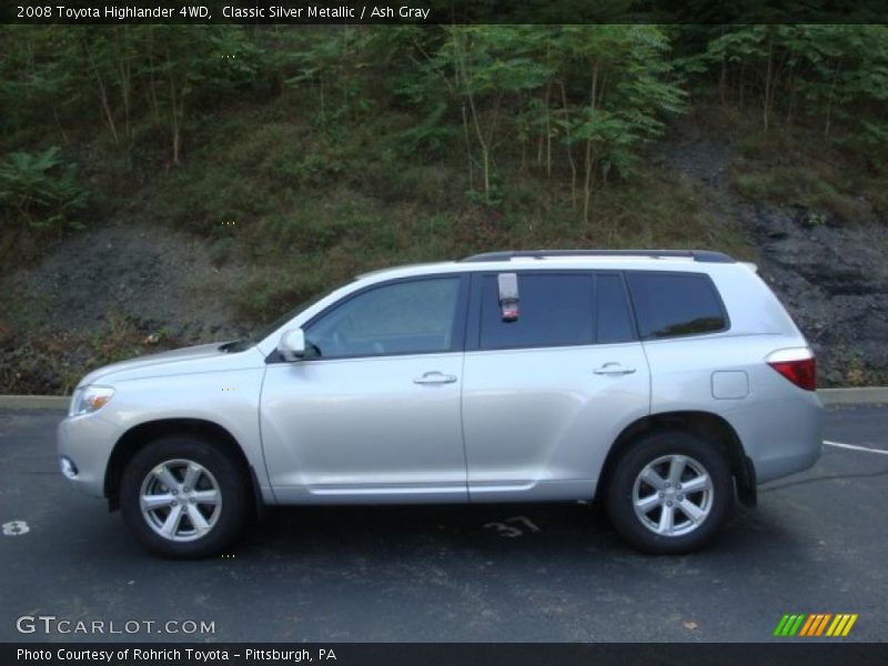 Classic Silver Metallic / Ash Gray 2008 Toyota Highlander 4WD