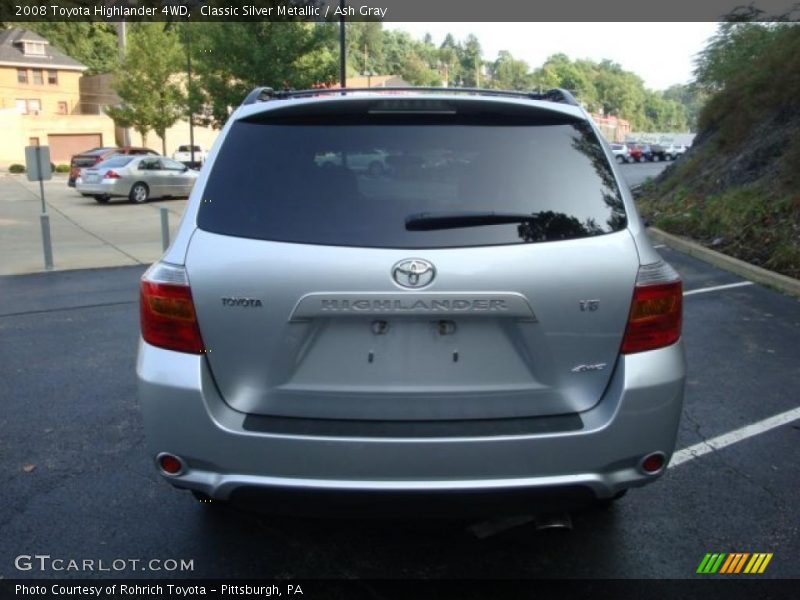 Classic Silver Metallic / Ash Gray 2008 Toyota Highlander 4WD