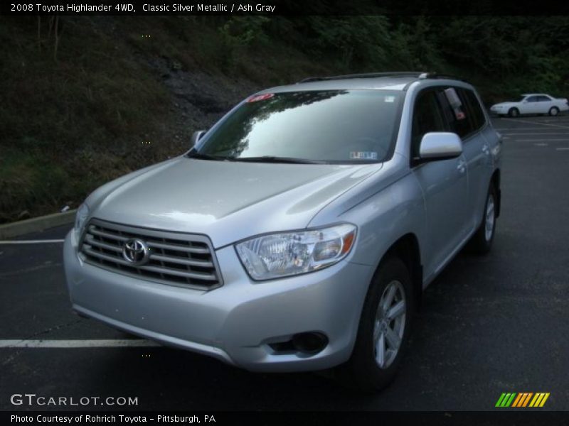 Classic Silver Metallic / Ash Gray 2008 Toyota Highlander 4WD