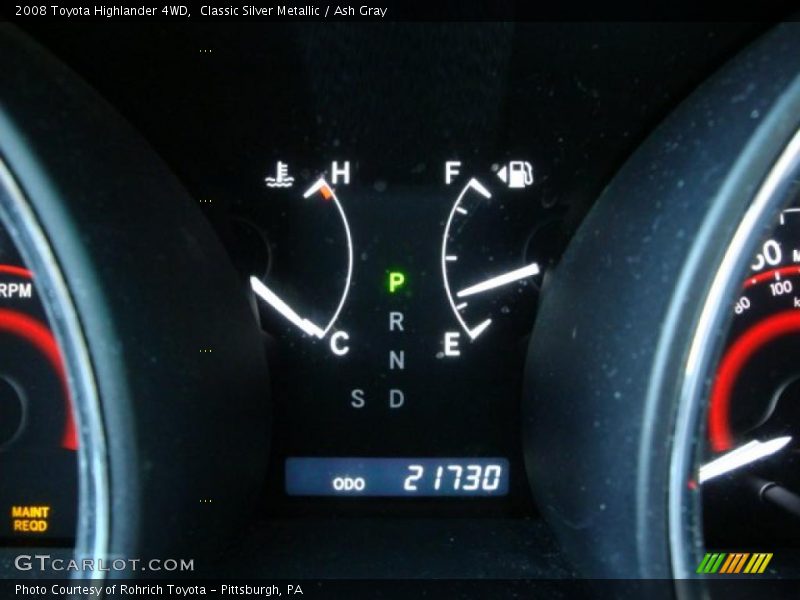 Classic Silver Metallic / Ash Gray 2008 Toyota Highlander 4WD