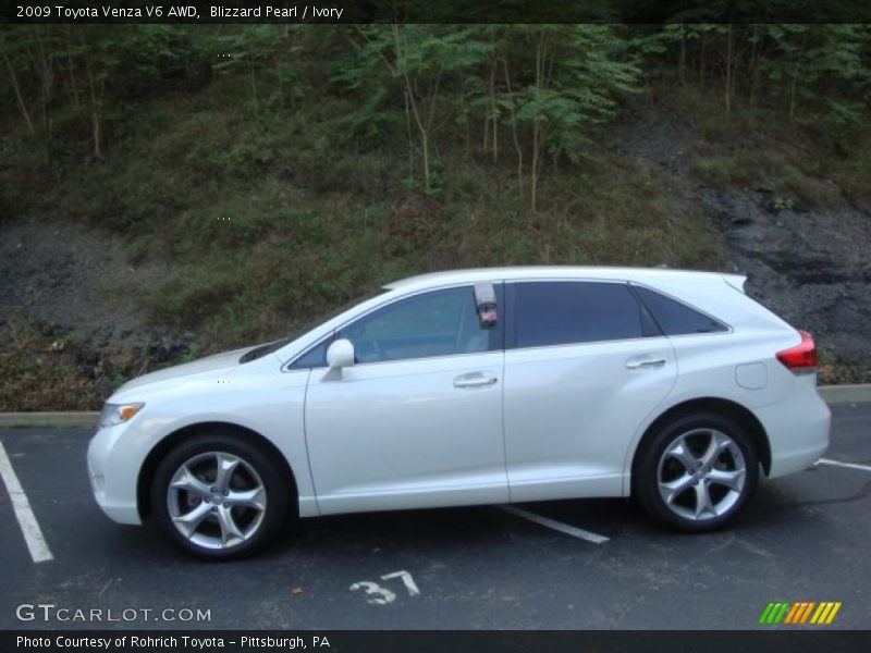 Blizzard Pearl / Ivory 2009 Toyota Venza V6 AWD