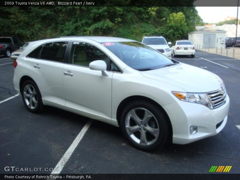 Blizzard Pearl / Ivory 2009 Toyota Venza V6 AWD