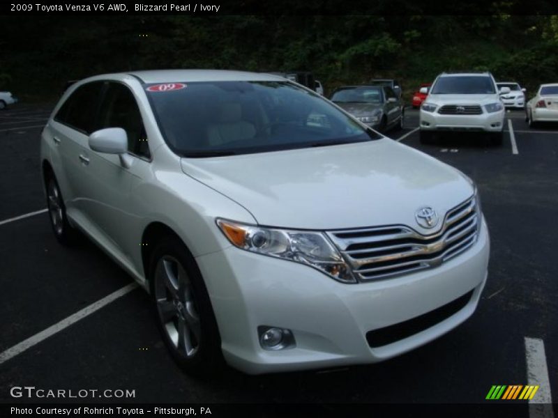 Blizzard Pearl / Ivory 2009 Toyota Venza V6 AWD