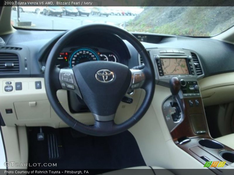 Blizzard Pearl / Ivory 2009 Toyota Venza V6 AWD